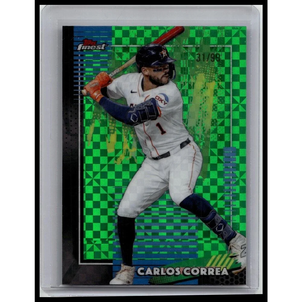 2026 Finest Carlos Correa #42 Houston Astros Base Green X-Fractor /99